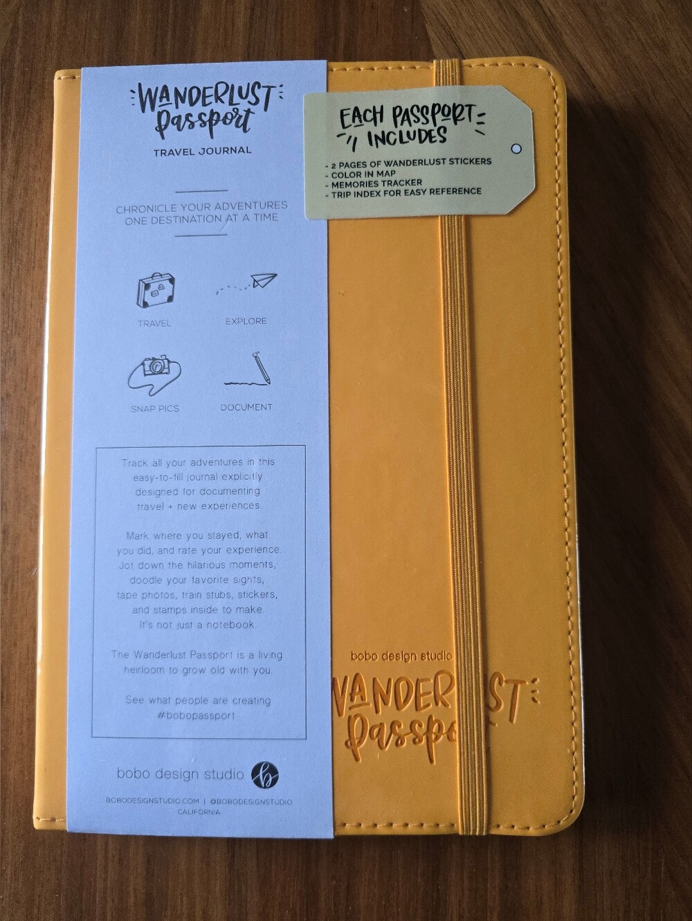 *NEW, SEALED* Wanderlust Passport Travel Journal - Goldenrod Yellow